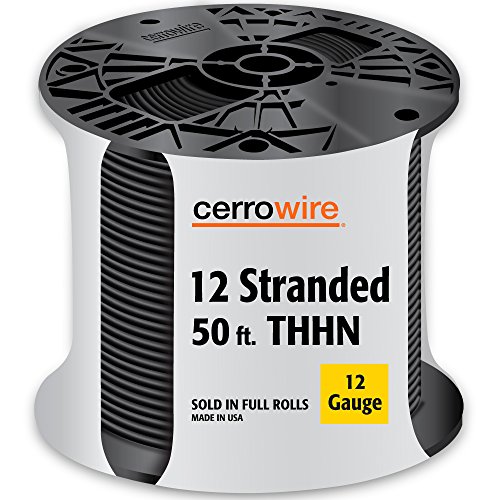 Cerro 112-3601BR 50-Feet 12-Gauge Stranded THHN, Black