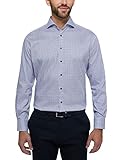 Kragenform: Haifisch eterna Modern Fit Performence Hemd Langarm Twill Muster blau Größe 39