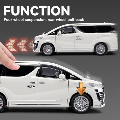 Modelo de Coche Vellfire MPV 1:18 con Sonido y Puertas Automáticas miniatura 3
