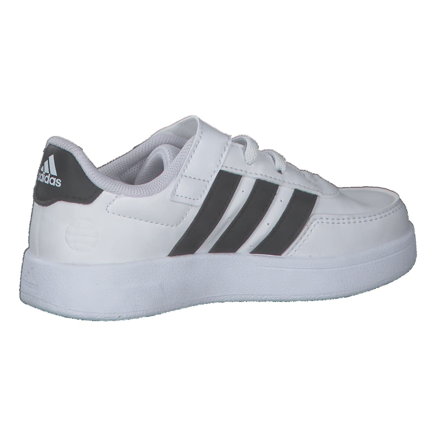 adidas Unisex niños Breaknet Lifestyle Court Elastic Lace and Top Strap Shoes, Cloud white/core black/core black, 33 EU