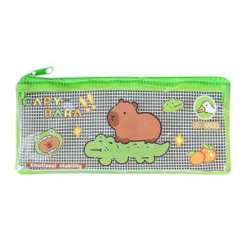 Estuche De Lápices Capybara - 2025 Estuche De Lápices Capybara Bear | Estuche Transparente De Lápices Capybara Con Cremallera | Capybara – Soporte De Caja De Bolígrafos De Apertura Amplia, Para