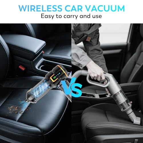 Image of FYA Handheld Vacuum Cleaner Cordless, 4 in 1 Car Vacuum Cleaner & Compressed Air Duster Blower, Rechargeable 6000mAh, 3 Speed Suction Upto 18000PA, BLDC Motor, for Home Car Pet Hair Deep Cleaning