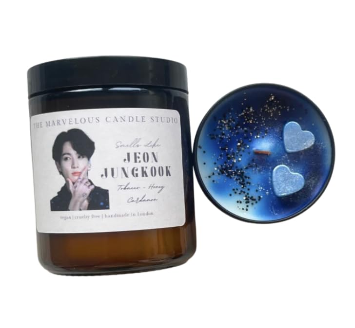 Smells Like Jeon Jungkook Vegan Candles | Pop Culture Gifts | Celebrity Candles | Birthday Gift Ideas | Funny Novelty Gift (8oz Candle)