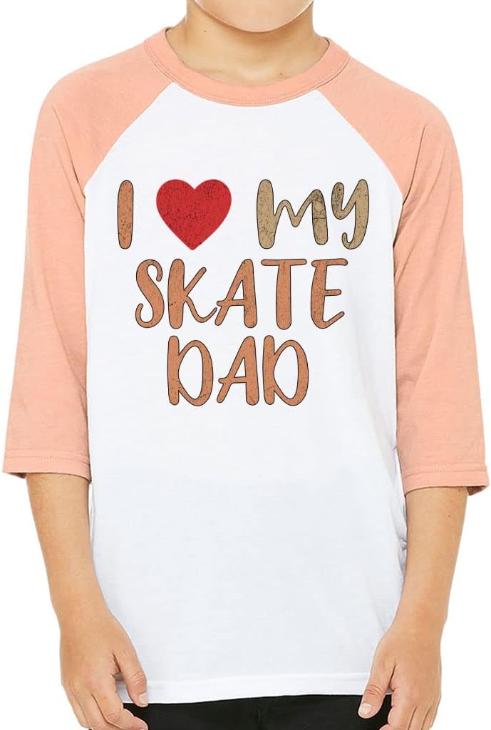 I Love My Dad Kids' Baseball T-Shirt - Themed Items - Items for Kids