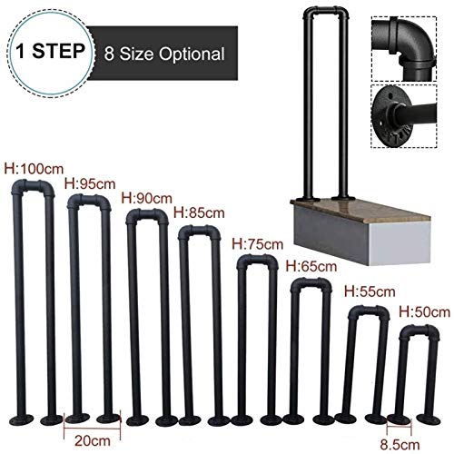 Rambarde en fer forgé pour escalier de jardin et perron de maison
