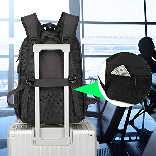 Travel Laptop Backpack Water Resistant Anti-Theft Bag with USB Charging Port and Lock 17.3 Inch Computer Business Backpacks for Women Men College School Student Gift,Bookbag Casual Hiking Daypack