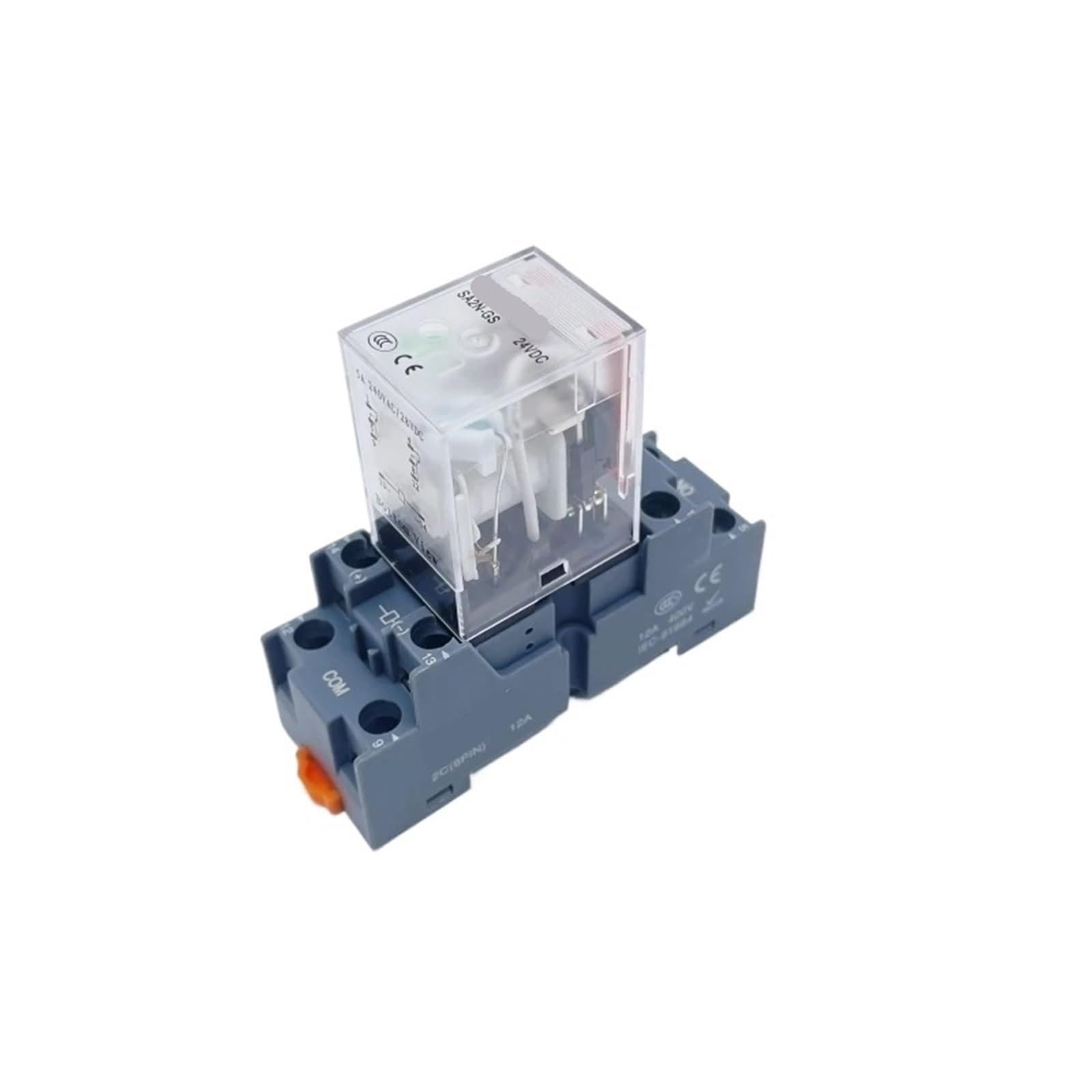 Relés 10 interruptores electromagnéticos de Bobina Miniatura Contacto Plateado HH52P 54P 62P con Base MY2NJ MY4NJ LY2NJ(SA2N LY DC12V 10A)