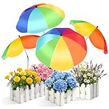 VIUASDX 4 Pack Plant Umbrellas for Outdoor, 26' Larger Garden Plant Umbrella Shade, 39.5' Tall Sun Shade Cover with Adjustable Angle Height for Potted Plants, Garden Beds, Patio Flowers