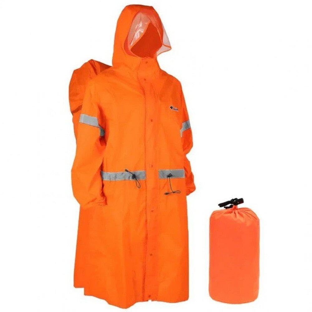 Pluie Imperméable Cape Réflexion Randonnée De Camping en Plein Air Sacolage De Pluie Tarp À Dos Couvercle De Pluie en Une Seule Pièce Vêches De Pluie À Capuche