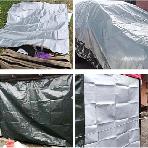 Bâche de camping imperméable 3x8m robuste avec œillets - 4