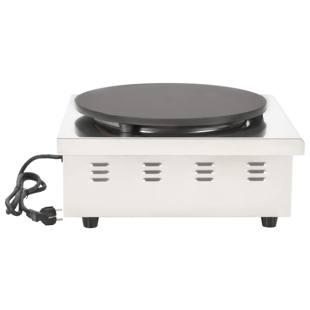 Tidyard Piastra Elettrica per Crepes Professionale con Vassoio Estraibile 40 cm 3000 W,Crepiera Elettrica Professionale 3000 W 40 cm