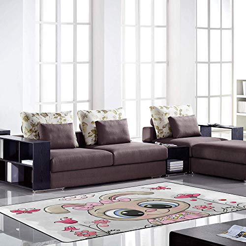 Tapis de chambre denfant epais RuChen Hello Panda 80x58 en polyester doux haute densite - 4