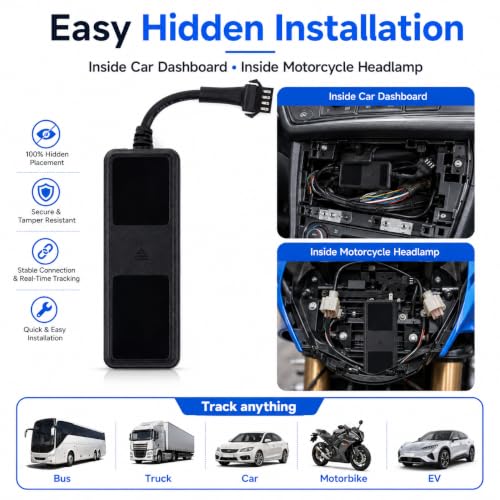 Image of Kavach Edge 5G /4G GPS Tracker for Car, Bike & Fleet Vehicles | Real-Time Live Tracking, Geofence Alert, Engine On /Off & Anti-Theft Alert | 1 Year Warranty | 5G SIM Included