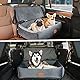 Hundeautositz für große/mittelgroße Hunde,Hundeauto-Reisebett,bequem und sicher;Mehrzweck-Design–kann in EIN Hundebett oder EIN Hundesofakissen umgewandelt Werden (Hunde autositz-XL-Grau)