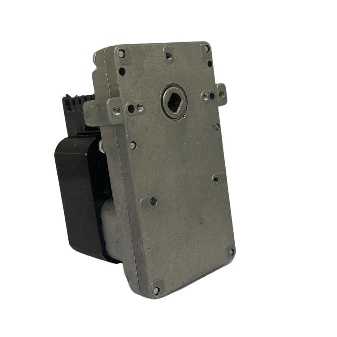 Motorreductor Kenta para estufas de pellets (COD: K9115006). Velocidad: 1,5 RPM, diámetro del eje: 8,5 mm (ref. INT. 2069)