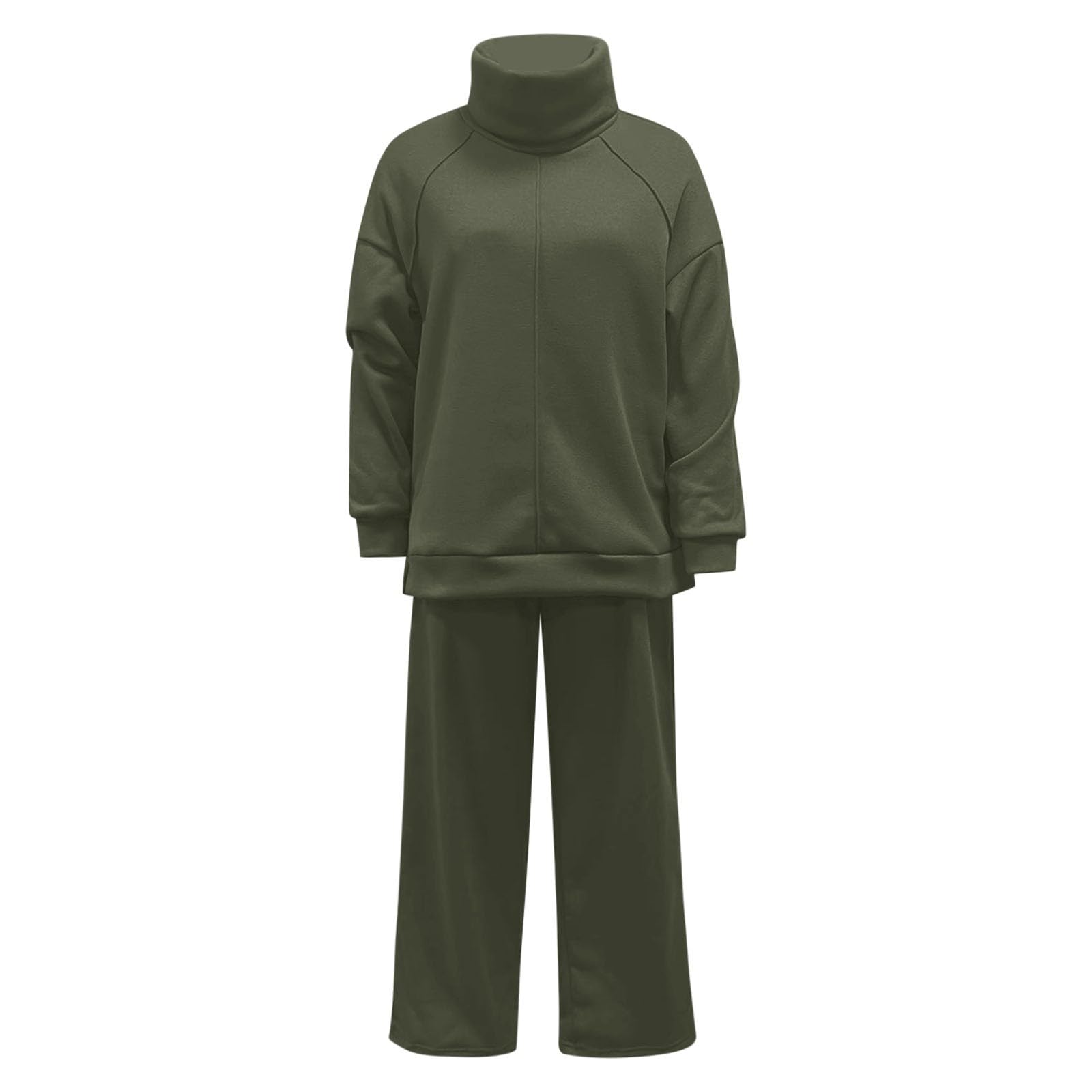 Lässiges Damen-Strickoberteil mit Hose als bequemes Zweiteiler-Set für Alltag Beruf sowie Freizeitaktivitäten