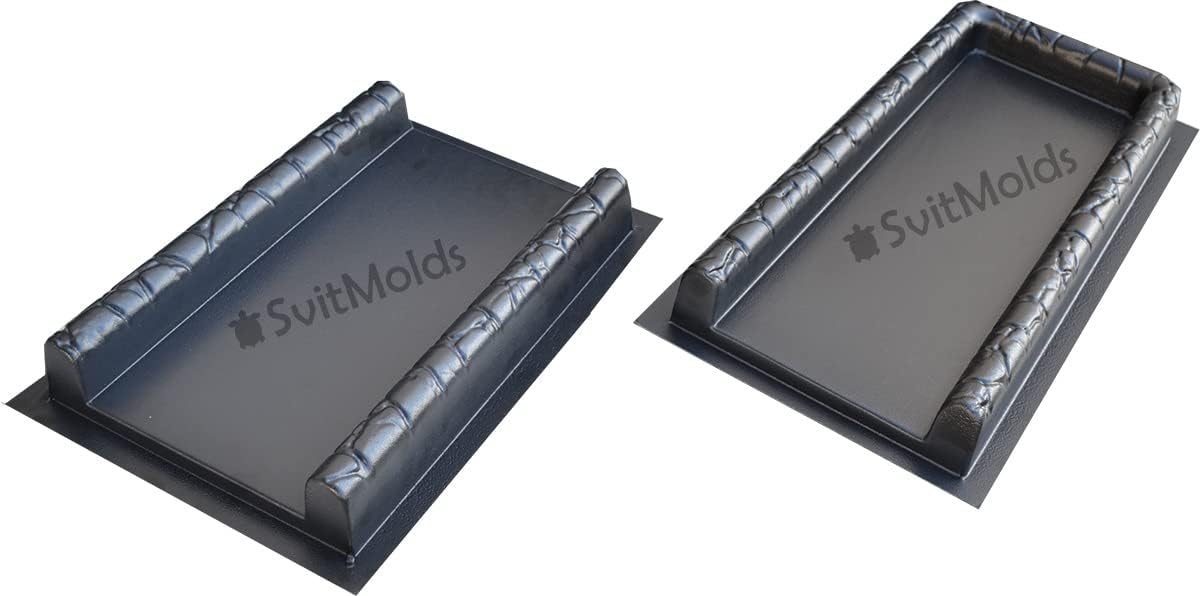 Concrete Molds DIY Set 2 pcs Rain Gutter Downspout Splash Block ABC