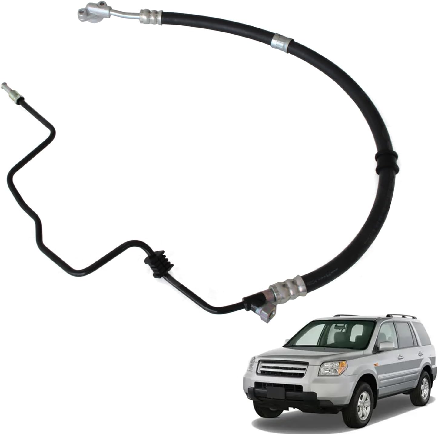 AUCERAMIC 53713S9VA01 53713-S9V-A01 Power Steering Pressure Hose Assembly Fit for 2005 2006 2007 2008 Honda Pilot V6 3.5L Replacement 3401211 92163 PSH0442