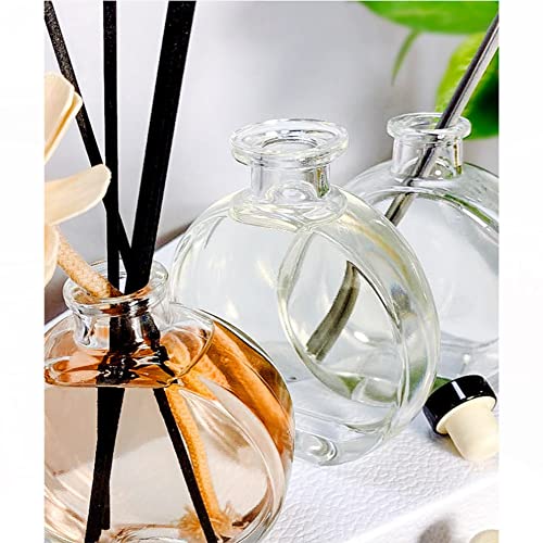 150Ml/5Oz Empty Glass Diffuser Bottle Diffuser Jars Aromatherapy Storage Container Fragrance Accessories Use For Diy Replacement Reed Diffuser Sticks Sets Oils Crafts Decor(Clear) #TOP4
