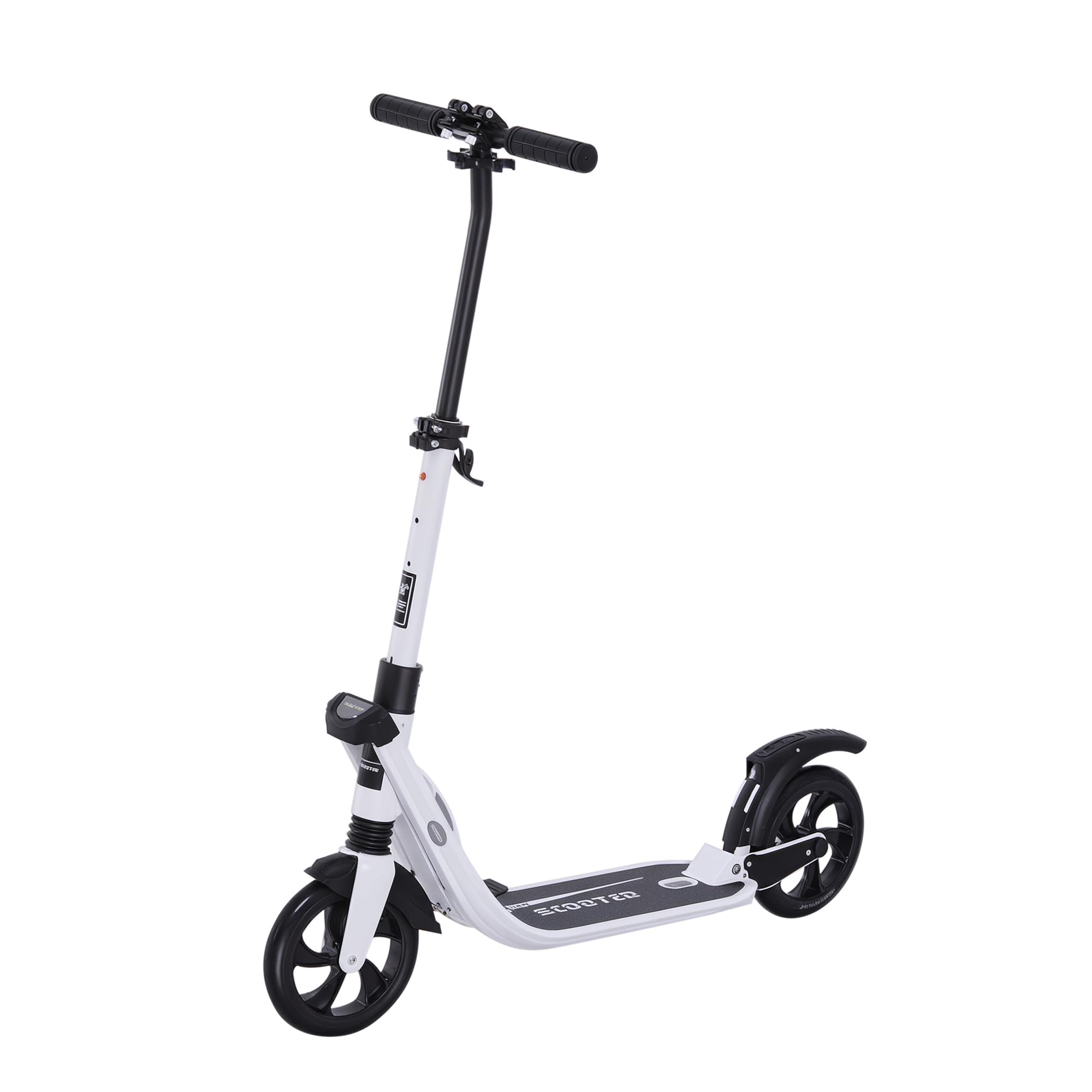 HOMCOM Folding Kick Scooter Hight-Adjustable Urban Scooter w/Rear Brake