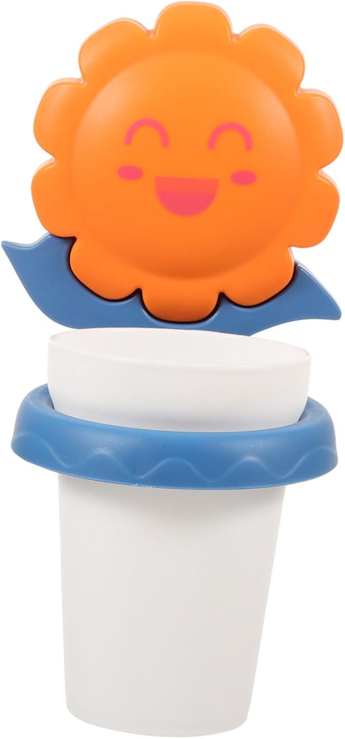 VICASKY Orange Plastic Toothbrush Storage Cup Holder Set for Home Camping
