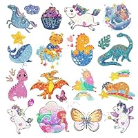 Leesgel Glitter Tattoos for Kids, 160 Styles Glitter Tattoos Kit for Kids Party Bag Fillers, Fake Transfer Tattoo Stickers for Boys Girls Games Toys Birthday Halloween Decorations Supplies