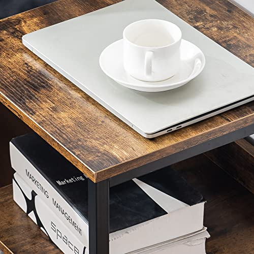 Apicizon Nightstand, Industrial End Table With Removable Drawer And Shelf, Rustic Side Table, Sofa Table For Bedroom And Living Room, Rustic Brown #TOP5