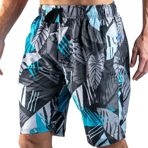 Image of Kanu Surf Men's Big Viper Extended Size Stripe Swim Trunk