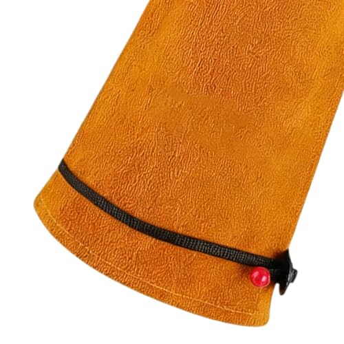 Guantes de jardinería resistentes de cuero transpirable con puño ajustable para hombre 7