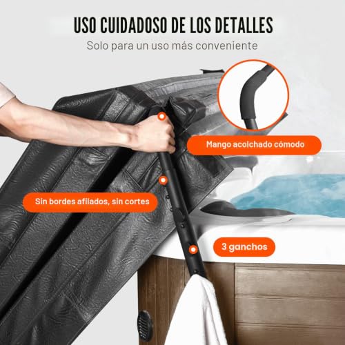 Elevador de Cubierta VEVOR con Altura y Ancho Ajustable para Jacuzzi Rectangular 6