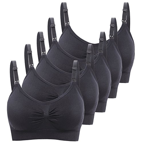 Image of Womens Seamless Nursing Bra Sleeping Maternity Bralette for Breastfeeding Pack of 3