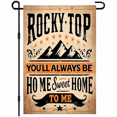 BlissYard Tennessee State Garden Flag Rocky Top Home Sweet Home Flag 18x12 Inch Double Sided Rocky Top Seasonal Porch Lawn Garden Banner Decoration