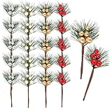 Photo Gallery com-four® 20 rami decorativi per composizioni natalizie - decorazione natalizia per ghirlande dell avvento - decorazione invernale lucida - rami in plastica (20x rametti di bacche) Photo Gallery com-four® 20 rami decorativi per composizioni natalizie - decorazione natalizia per ghirlande dell avvento - decorazione invernale lucida - rami in plastica (20x rametti di bacche)