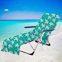 LES Couverture de chaise de plage microfibre bonne absorption d'eau conception de poche latérale