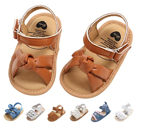 Image of Slivery Color Baby Girls Sandals Summer Shoes Outdoor First Walker Toddler Girls Shoes for Summer
