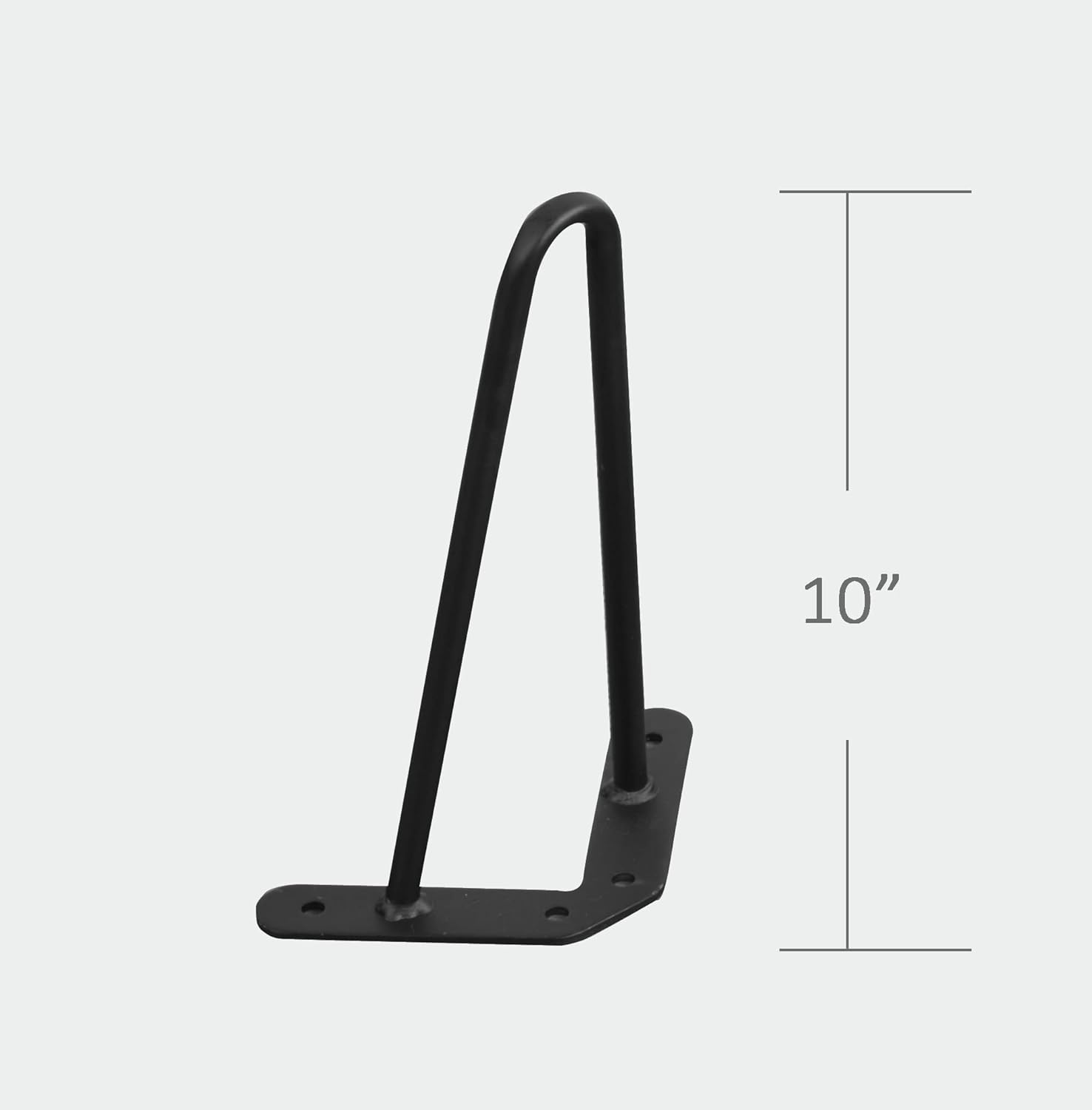 Metal Furniture Table Legs 10 inch Wrought Iron Black Stool Legs Industrial Sturdy Hairpin Legs for Bench Coffee Computer Dinning Table Steel Modern Legs 4 Pcs with Screws
