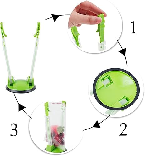Miniatura 4 de InfantLY Bright Soporte de estante holgado para bolsa de preparación de alimentos, bolsa de plástico para congelador, soporte para bolsa de