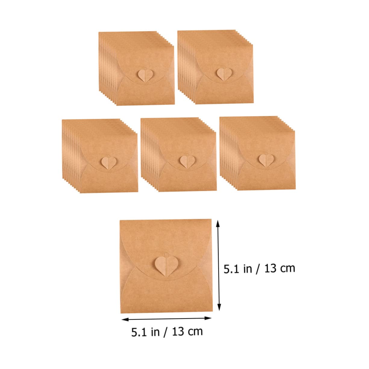 SHINEOFI Pochettes de CD avec Fermeture Cœur Lot de 50 en Papier Kraft et Isolation la Poussière Protection Anti-Rayures pour Rangement Cinéma et Maison