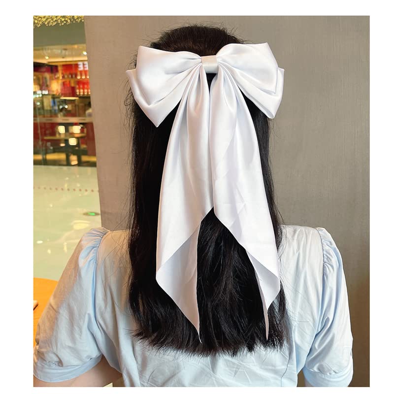 Miniatura 4 de Pinzas grandes de satén para el cabello para mujer lazos de seda para niñas pasadores de pelo francés para mujer pasadores de pelo grueso fino para