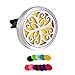 HooAMI Butterfly Flower Car Air Freshener Aromatherapy Essential Oil Diffuser - 316L Stainless Steel Locket With Vent Clip