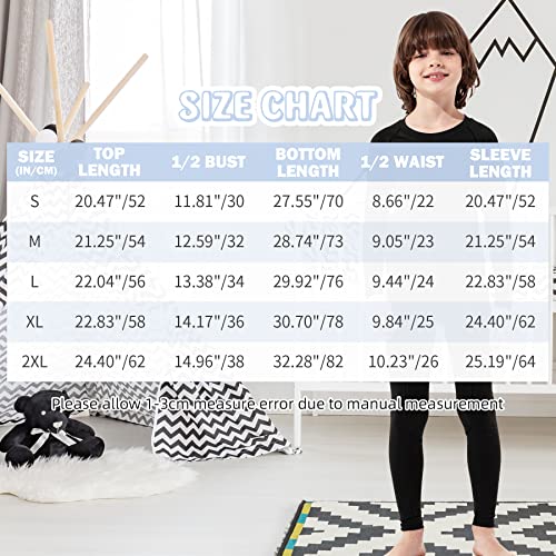 Zando Kids Thermal Underwear Set Fleece Lined Leggings Thermal Underwear For Kids Long Johns For Kids Athletic Base Layer Compression Underwear Shirt Tights Set For Boys And Girls Green Set Large #TOP5