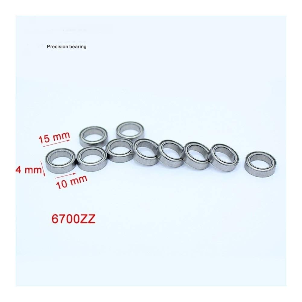 Rodamiento de Bolas de Ranura Profunda 6700ZZ ABEC-1 de Pared Delgada 6700 ZZ rodamientos de Bolas 6700-2Z 6700Z 50 Uds 10x15x4mm rodamiento de precisión