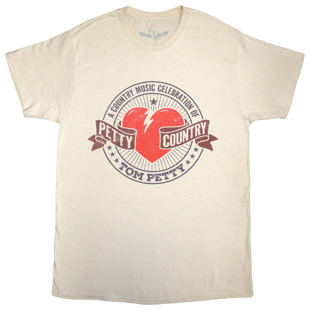 Rock Off Officially Licensed Products Men's Neutral Tom Petty And The Heartbreakers Petty Country T Shirt Xl Sand