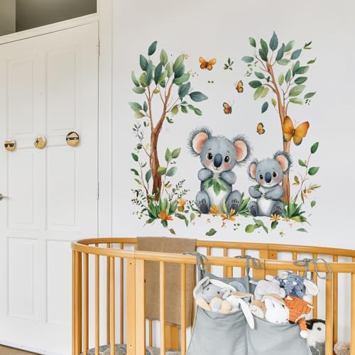 Vinilo decorativo adhesivo Koala familia acuarela para pared miniatura 3