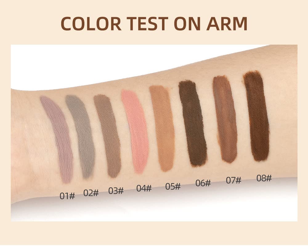 8 Colours Matte Liquid Eyeshadow Set Velvet Highly Pigmented Smokey Black Nude Eyeshadow Long Lasting Quick Drying Eye Shadow Make Up Kits (Set A) - Image 4