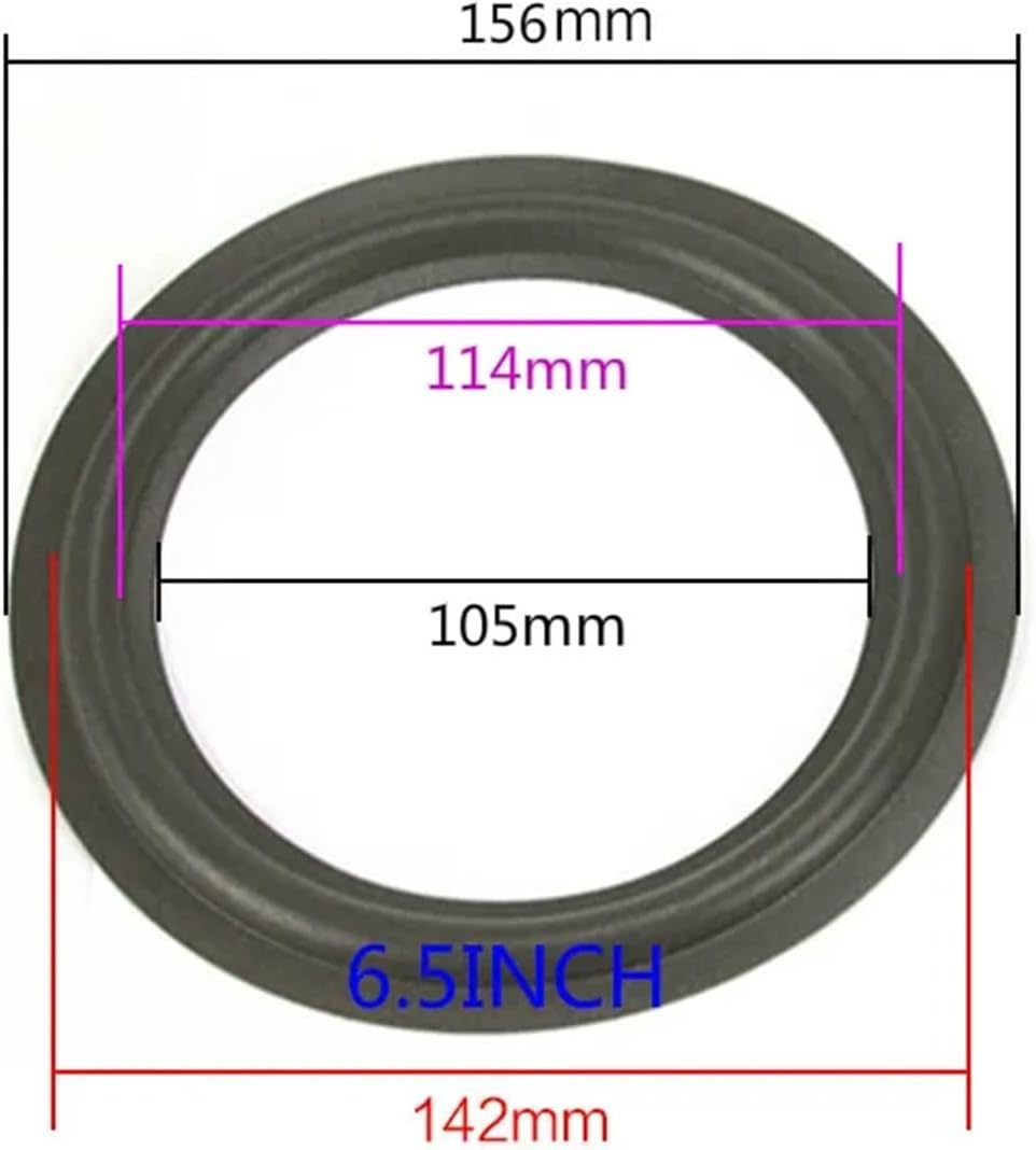 2PCS Speaker Foam Repair Folding Edge Ring Subwoofer Speaker Repair Accessories DIY 5/6.5/8 /10/12 INCH(4 inch)