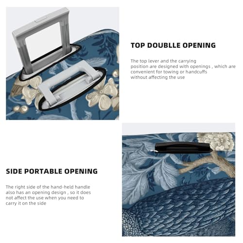 Owl Perched On Branch Elastic Travel Luggage Covers Dustproof Scratch-Resistant Suitcase Protector Fit 22-24 Inch3