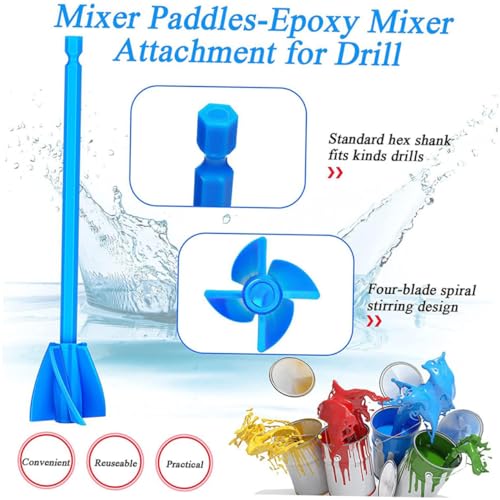 Mélangeur de peinture pour perceuse réutilisable | Évitez les grumeaux d'époxy