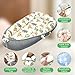 Baby Lounger for Newborn, Baby Nest Cover Breathable and Soft Cotton, Infant Lounger with U-Shaped Safety Bumper for Cozy Comfort Essentials (Dinosuars)