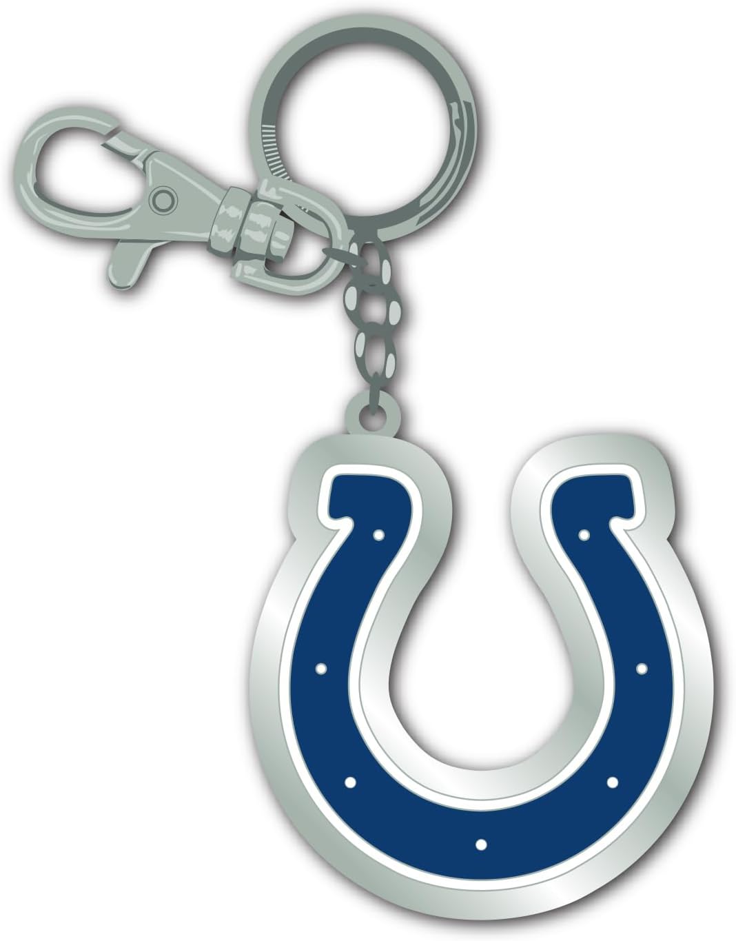 Denco Indianapolis Colts Keychain – Official NFL Team Logo Metal Key Ring with Clip, Football Fan Gear Accessory for Keys Backpack Bag, NFL Gifts for Men Women